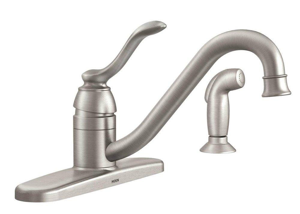 Moen Spot Resist&trade; Stainless Single Handle Kitchen Faucet 