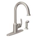 1.5 gpm Single Lever Handle Kitchen Sink Faucet 3/8 in. Compression Connection in Spot Resist Stainless Steel