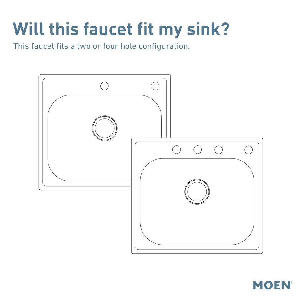 Moen Spot Resist Stainless Single Handle Kitchen Faucet 