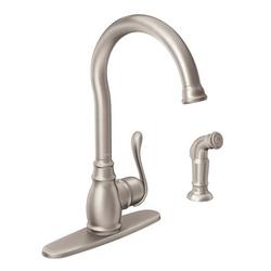 Single Handle Kitchen Faucet with Side Spray in Spot Resist&trade; Stainless