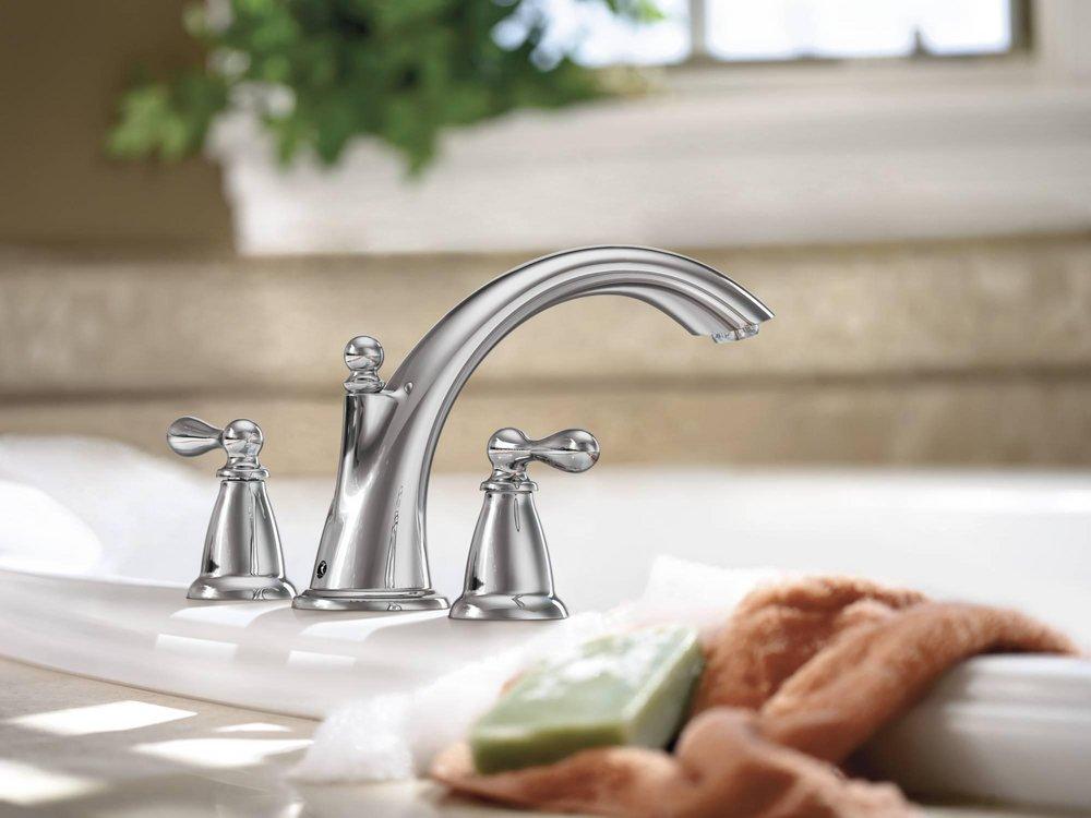 Moen Spot Resist Brushed Nickel Two Handle Roman Tub Faucet Trim Only 