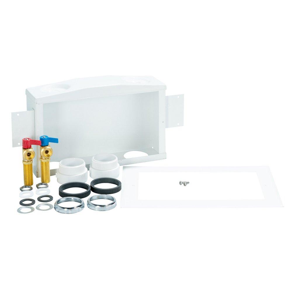 Guy Gray&trade; White Powder Coat 10-7/8 x 8-3/8 in. Washing Machine Supply Box 