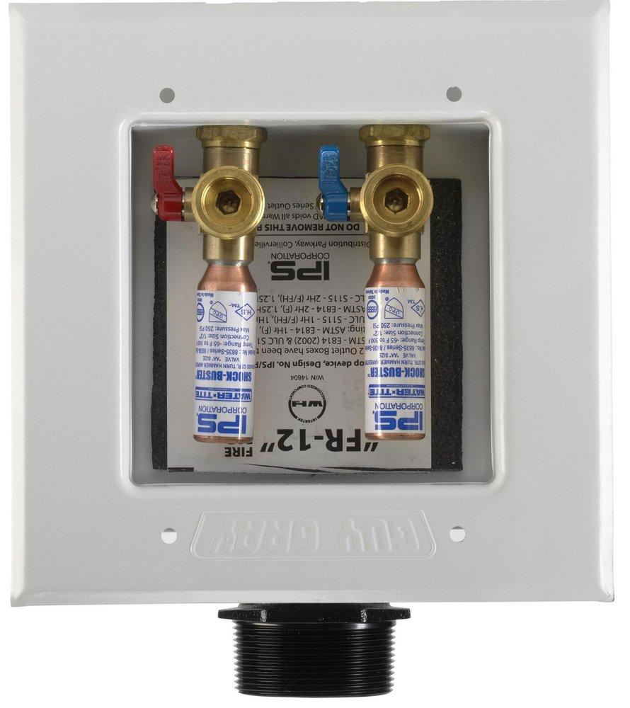 IPS Corporation Powder Coated 5-1/4 in x 5-1/4 in x 3-1/8 in Washing Machine Supply Box 