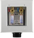 1/4-Turn Fire Rated Sweat Washing Machine Supply Box with Hammer Arrestor