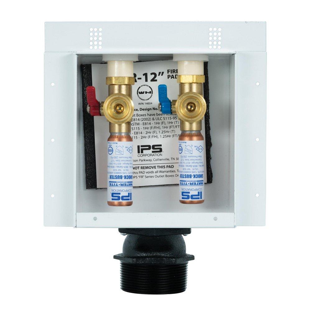 Guy Gray&trade; White Powder Coat 8-1/2 x 8-1/2 x 3-1/8 in. Washing Machine Supply Box 