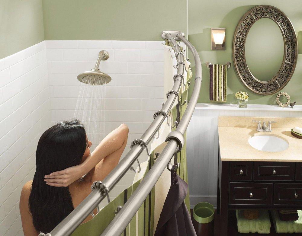 Moen Brushed Nickel Double Curtain Shower Ring 