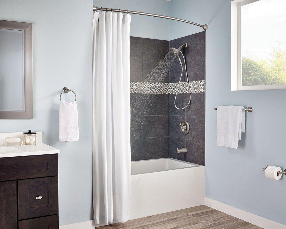 Moen Brushed Nickel Double Curtain Shower Ring 