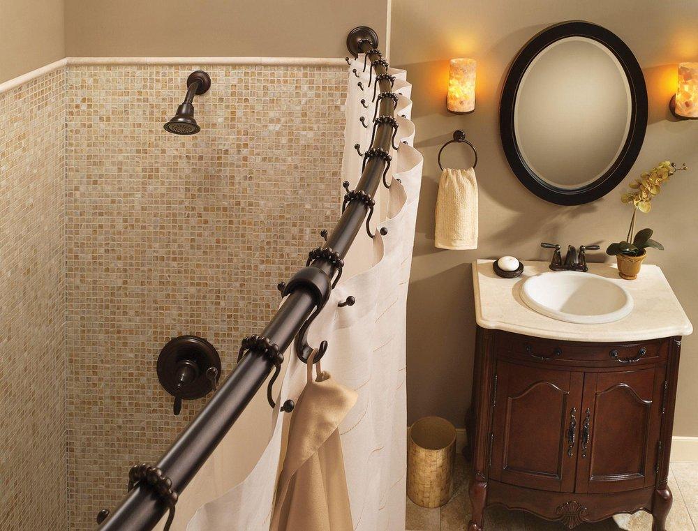 Moen Old World Bronze Double Curtain Shower Ring 