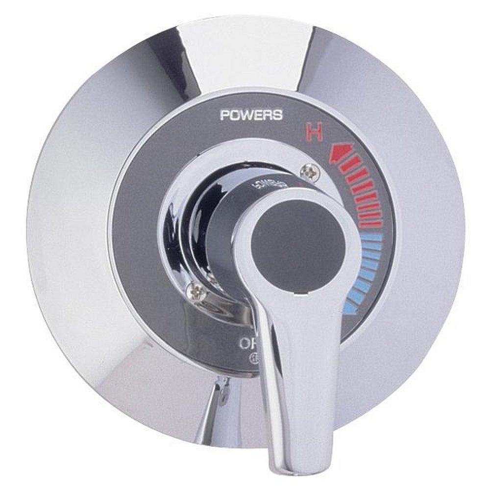 Powers Polished Chrome Pressure Balancing Shower Valve with Head and Flange 