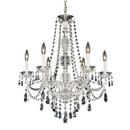 Schonbek Silver 60W 6-Light Candelabra E-12 Base Incandescent Chandelier Ceiling Light 