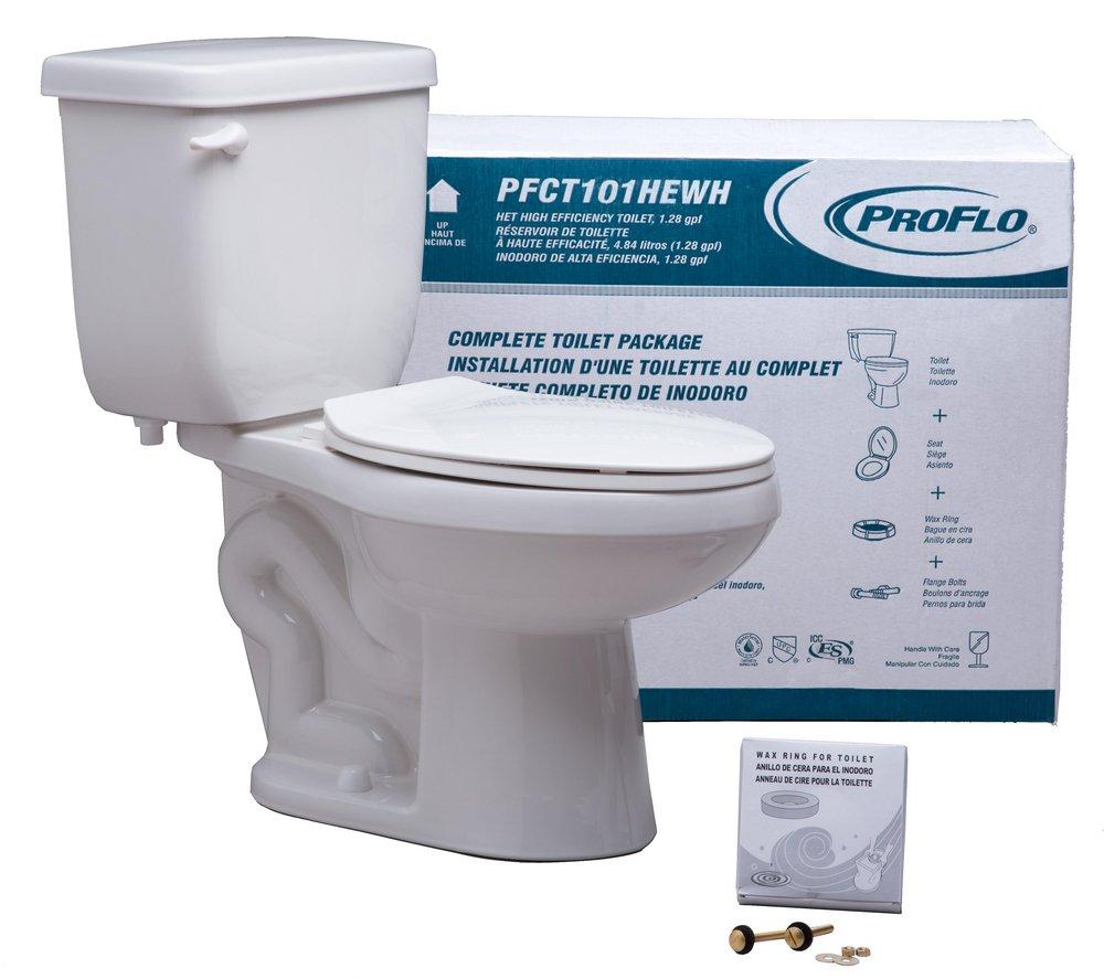 PROFLO 1.28 gpf Elongated Two Piece Complete Toilet in White