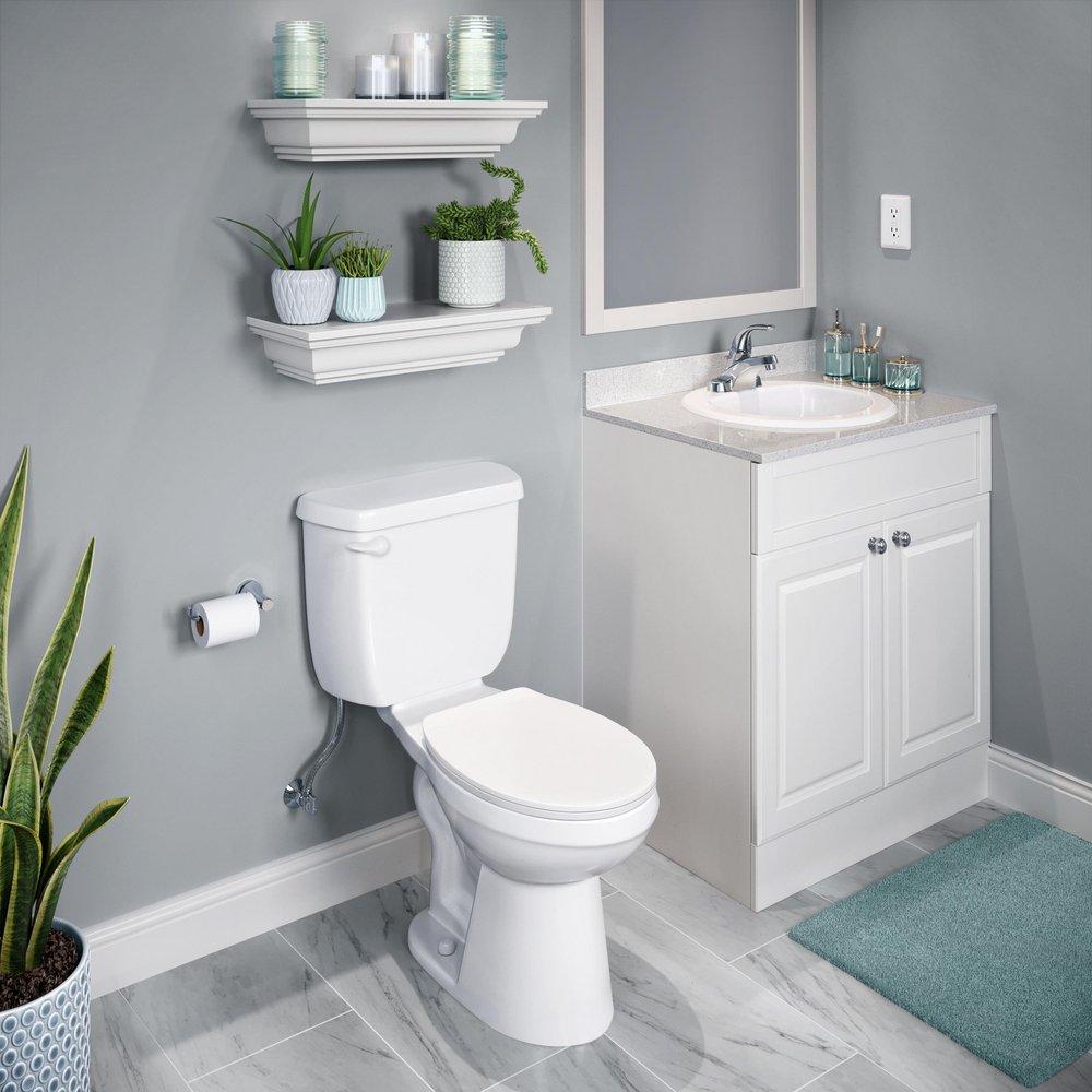 PROFLO&reg; White 1.28 gpf Round Two Piece Complete Toilet (Seat, Wax Ring & Closet Bolts Included) 