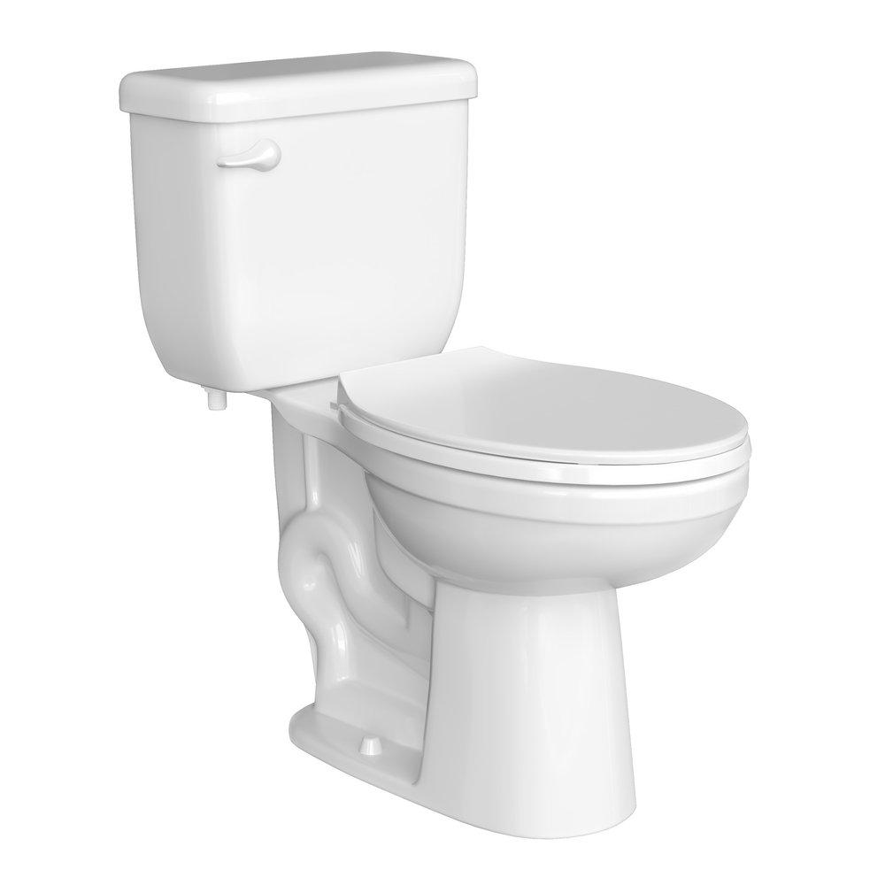 PROFLO® 1.28 gpf Elongated ADA Two Piece Complete Toilet in White (Seat