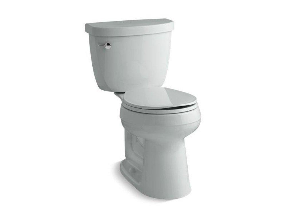 KOHLER Ice&trade; Grey 1.6 gpf Round Floor Mount Two Piece Toilet 