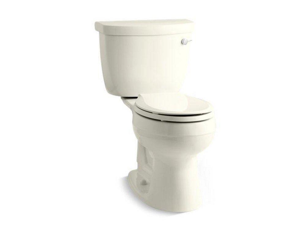 KOHLER Biscuit 1.6 gpf Round Two Piece Toilet in Biscuit 