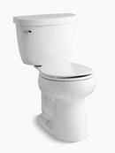 KOHLER White 1.6 gpf Round Floor Mount Two Piece Toilet 