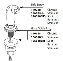 Repair Side Spray with Hose Chrome