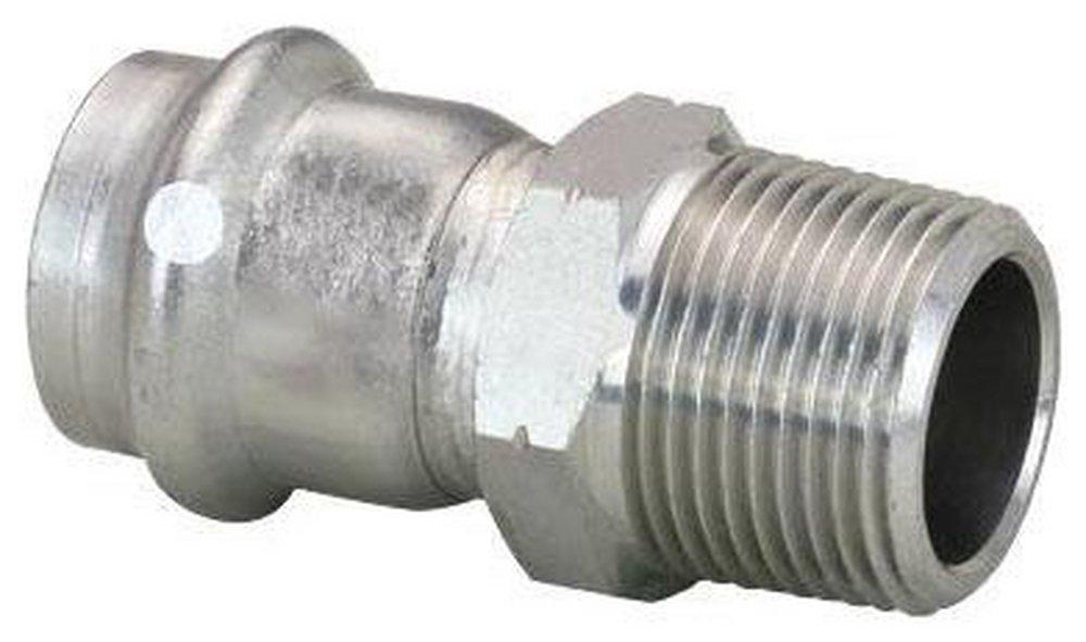 Viega Press x MNPT 304L Stainless Steel Adapter with FKM Sealing Element 