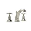 Perrin & Rowe&reg; Polished Nickel 3-Hole Deckmount Widespread Lavatory Faucet with Double Cross Handle 