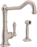 ROHL® Satin Nickel Single Handle Kitchen Faucet 