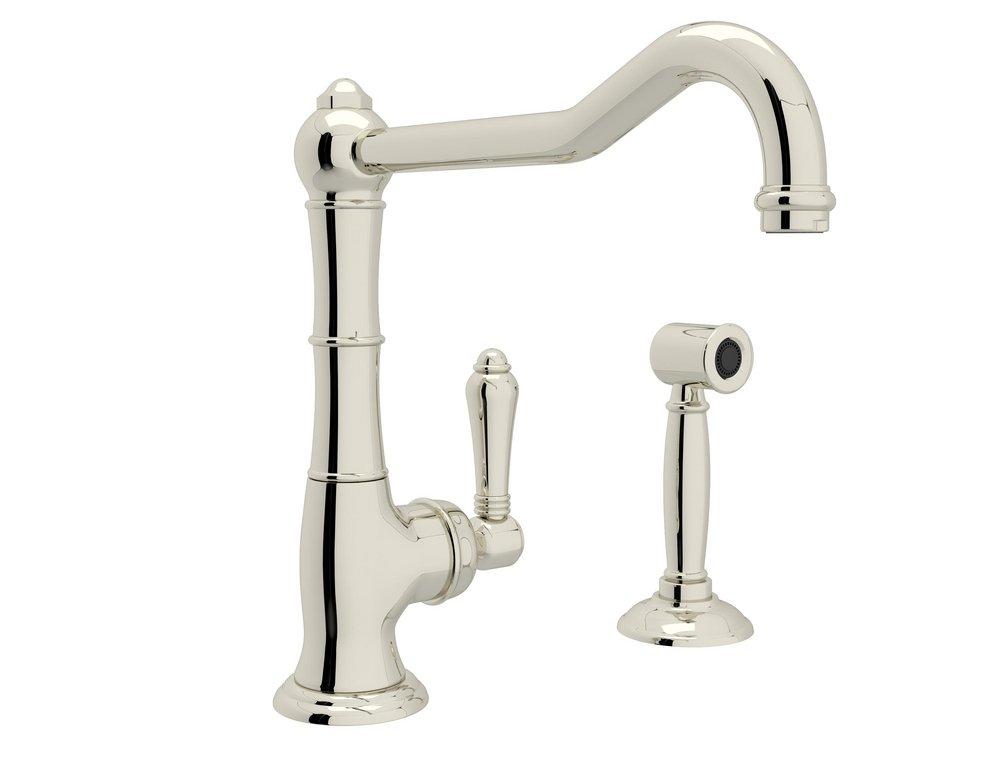 ROHL&reg; Polished Nickel Single Handle Kitchen Faucet 