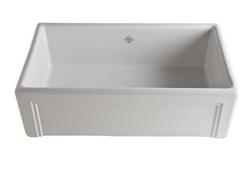 30-7/16 in. Farmhouse Fireclay Single Bowl Kitchen Sink in White