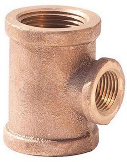 1 x 1/2 in. FNPT Brass Reducing Tee