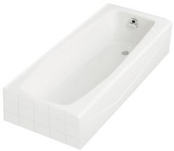 60 in. x 30 in. Soaker Alcove Bathtub with Right Drain in White