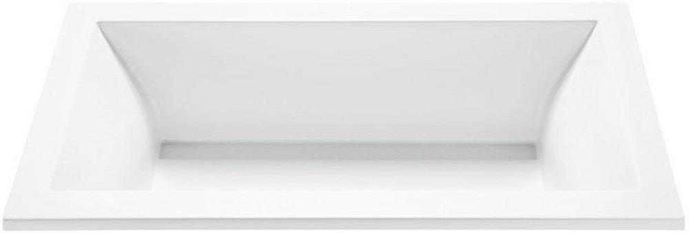 White 71-1/2 x 41-5/8 in. Air Bath Drop-In Bathtub with Center Drain 
