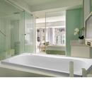 White 71-1/2 x 35-1/2 in. Soaker Drop-In Bathtub with Center Drain 