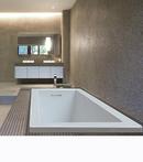 White 71-5/8 x 31-5/8 in. Soaker Drop-In Bathtub with Left Drain 