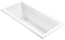 White 71-5/8 x 31-5/8 in. Soaker Drop-In Bathtub with Left Drain 
