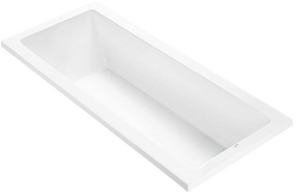 White 71-5/8 x 31-3/4 in. Soaker Drop-In Bathtub with Left Drain 