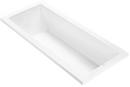 White 71-5/8 x 31-3/4 in. Soaker Drop-In Bathtub with Left Drain 