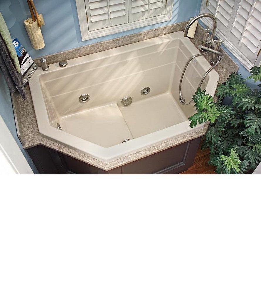 MTI Whirlpools&reg; White 50 x 23-5/8 in. Air Bath Drop-In Bathtub with Center Drain 