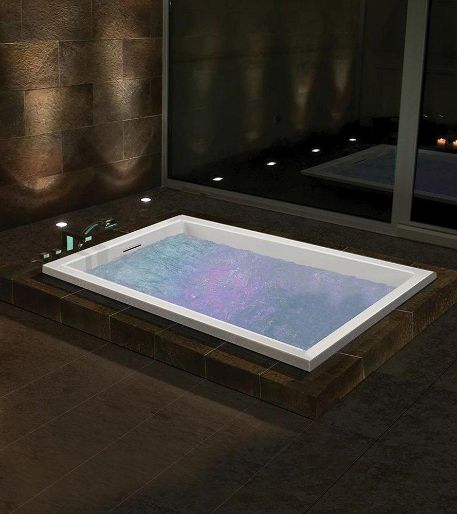 White 60 x 36 in. Whirlpool Drop-In Bathtub with Left Drain 