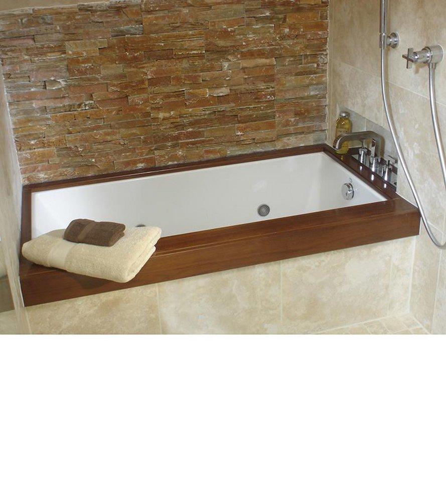 MTI Whirlpools&reg; White 60 x 32 in. Soaker Drop-In Bathtub with Left Drain 