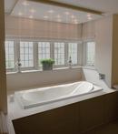 White 71-3/4 x 32 in. Air Bath Drop-In Bathtub with Left Drain 