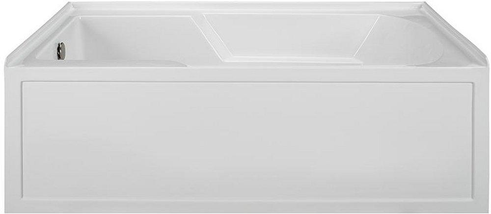 MTI Whirlpools&reg; White 58-7/8 x 36 in. Soaker Drop-In Bathtub with Left Drain 