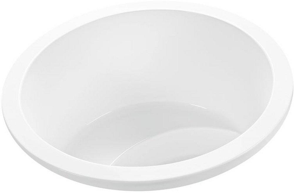 White 52 x 52 in. Soaker Drop-In Bathtub with Center Drain 