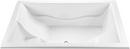 White 83-1/2 x 54 in. Air Bath Drop-In Bathtub with Center Drain 