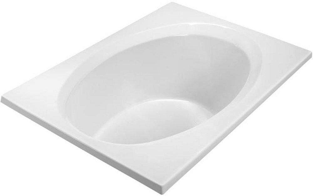 White 59-3/4 x 41-1/2 in. Whirlpool Drop-In Bathtub with Left Drain 