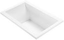 White 60 x 36 in. Air Bath Drop-In Bathtub with Reversible Drain 