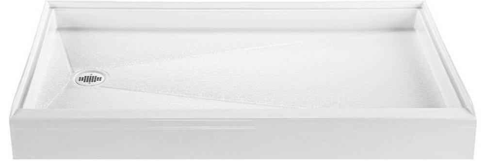 60 X 36 Right Hand Acrylic Shower Base Designer Biscuit 