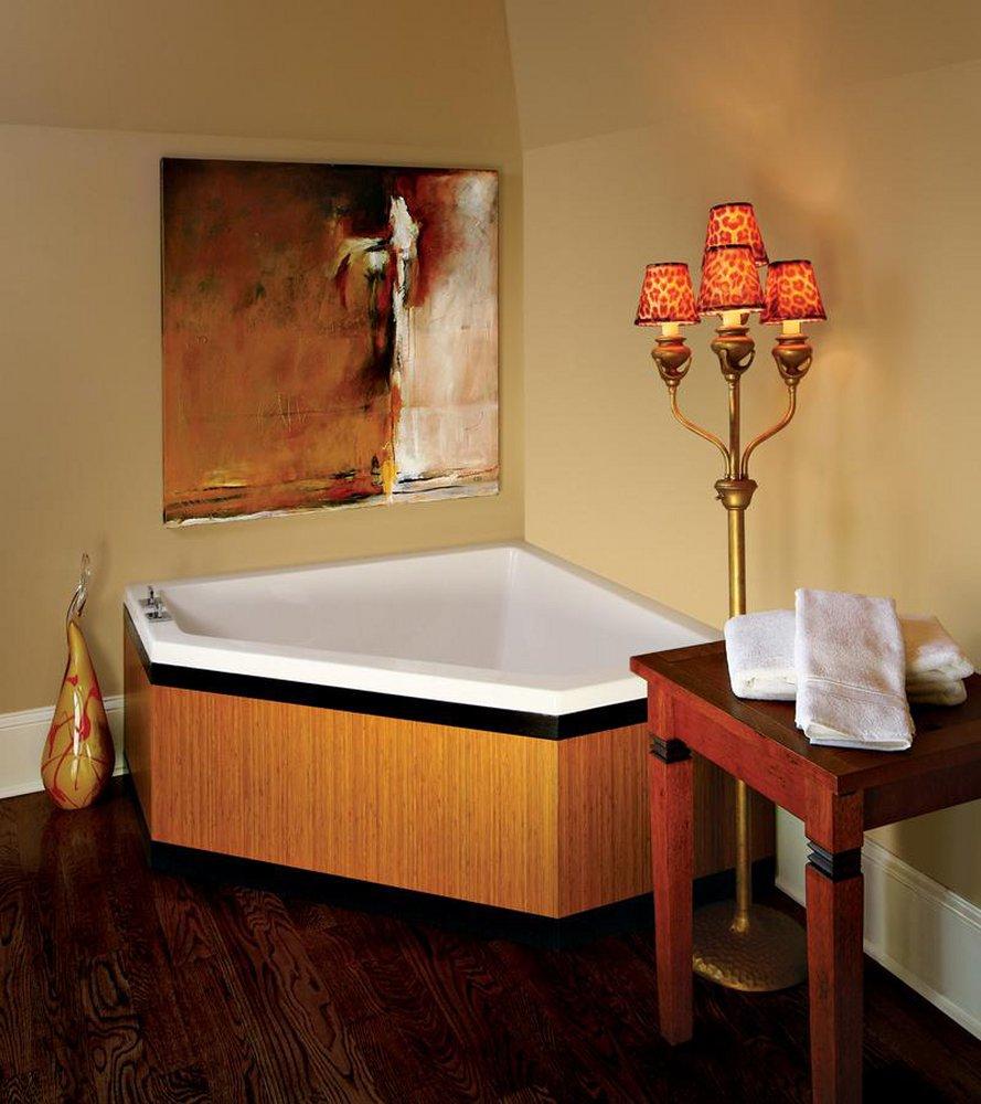 White 48 X 48 Center Acrylic Corner Bath *DEBORA 1 