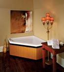 White 48 X 48 Center Acrylic Corner Bath *DEBORA 1 