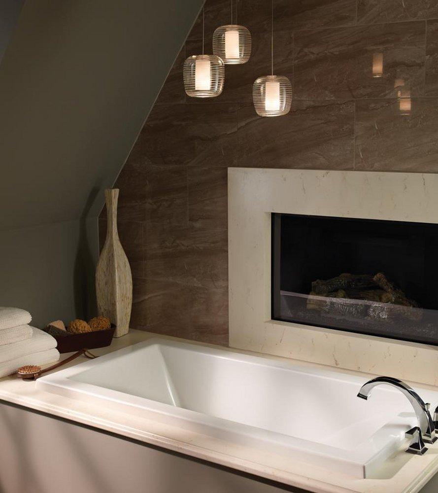 MTI Whirlpools&reg; White 60 x 30 in. Soaker Drop-In Bathtub with Left Drain 