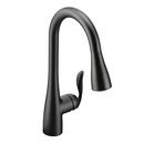 Moen Matte Black Single Handle Pull Down Kitchen Faucet with Power Boost and Relfex Technology 