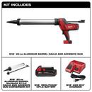 Milwaukee&reg; Red M18 Cordless 20 oz Aluminum BARL Caulk GUN 