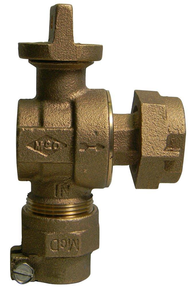 A.Y. McDonald CTS Compression x Meter Brass Angle Ball Valve 